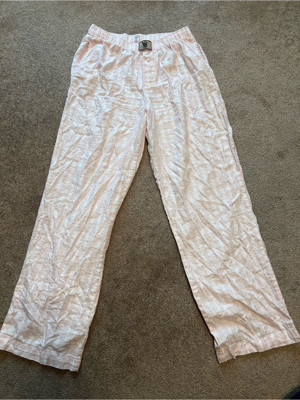 Victoria’s Secret Light Pink Striped Lounge Pants